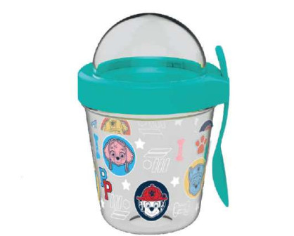 Paw Patrol Heads cup snack holder with lid and spoon 350 ml