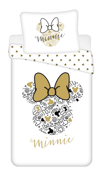 Disney Minnie  Gold bedding set 140×200cm, 70×90 cm