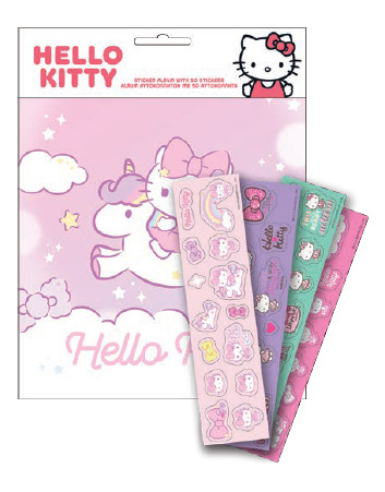 Hello Kitty Unicorn sticker album with 50 stickers