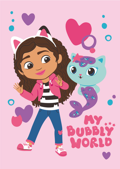 Gabby's Dollhouse Bubbly World polar blanket 100x150cm