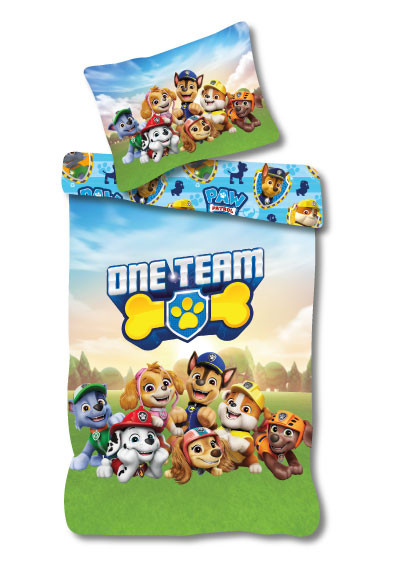 Paw Patrol One Team bedding set 140×200cm, 70×90 cm