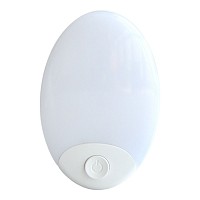 ΦΩΤΑΚΙ ΝΥΚΤΟΣ LED 1W ΜΕ ΔΙΑΚΟΠΤΗ ΚΑΙ ΘΕΡΜΟ ΦΩΣ 3000K 8,8x5,6x6εκ. ANKOR