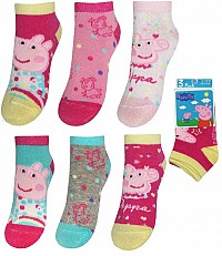 Peppa Pig childrens no-show socks 23-34