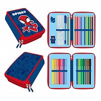 Spiderman Spidey pencil case filled, 2-tier