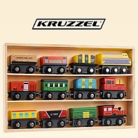 Wooden train set 12 pcs Kruzzel 23522