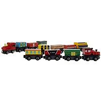 Wooden train set 12 pcs Kruzzel 23522