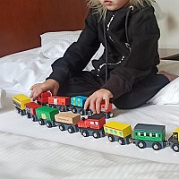 Wooden train set 12 pcs Kruzzel 23522