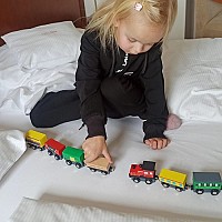 Wooden train set 12 pcs Kruzzel 23522