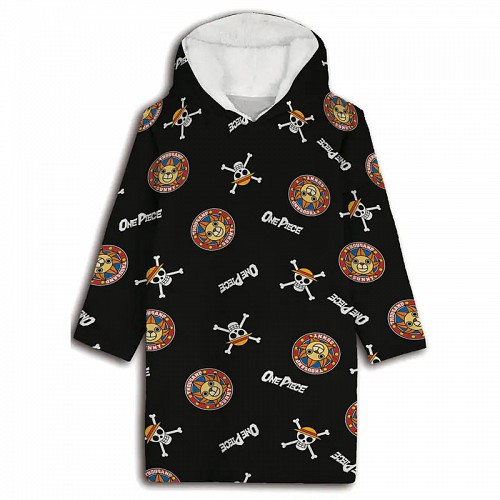 One Piece Thousand Sunny pull-over plush fleece blanket, poncho