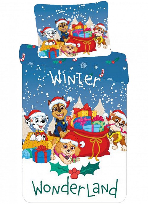 Paw Patrol Holiday Christmas duvet cover 140×200cm, 70×90 cm