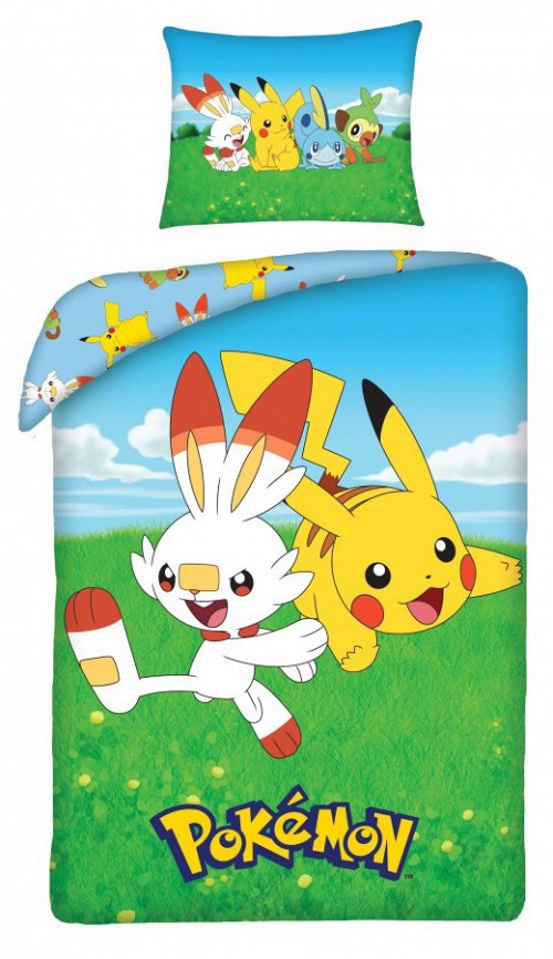 Pokémon Field Bedding Set 140×200cm, 70×90 cm