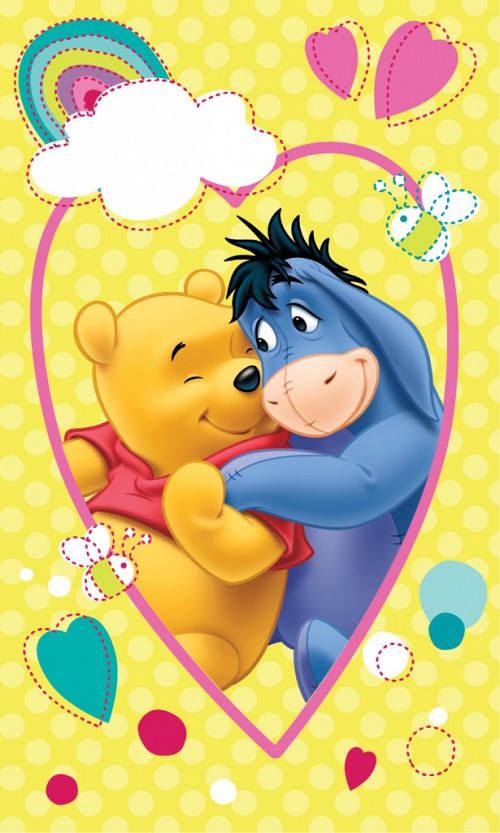 Disney Winnie the Pooh Smile hand towel, face towel 30x50cm