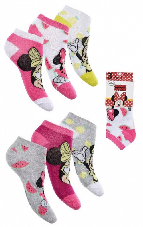 Disney Minnie  kids no-show socks 23-34