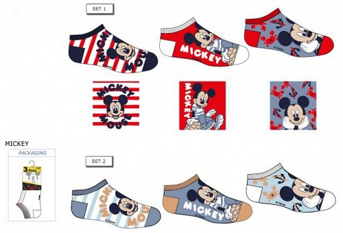 Disney Mickey  kids invisible socks size 23-34