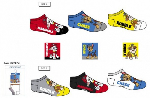 Paw Patrol children's invisible socks 23-34