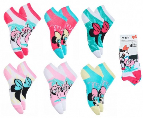 Disney Minnie  Party kids no-show socks 23-34
