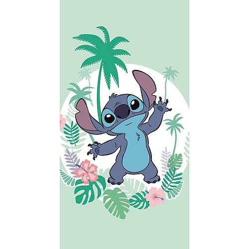 Disney Lilo and Stitch Green bath towel, beach towel 70x140cm