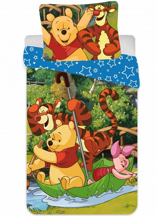 Disney Winnie the Pooh Rafting  Children's Bedding Set 90×140cm, 40×55 cm