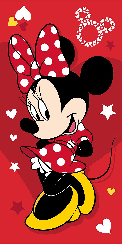 Disney Minnie  Pretty in Red bath towel, beach towel 70x140cm