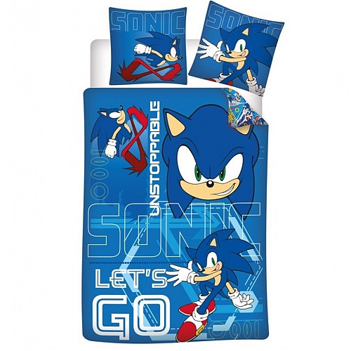 Sonic the Hedgehog Unstoppable Bedding Set 140×200cm, 65×65 cm