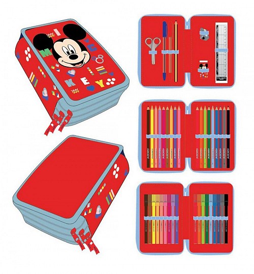 Disney Mickey  3-level filled pencil case