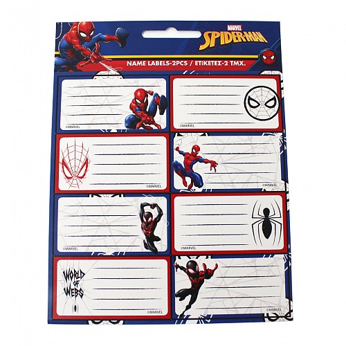 Spiderman World of Webs notebook label 16 pcs