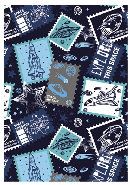 Space Stamp A/4 elastic folder