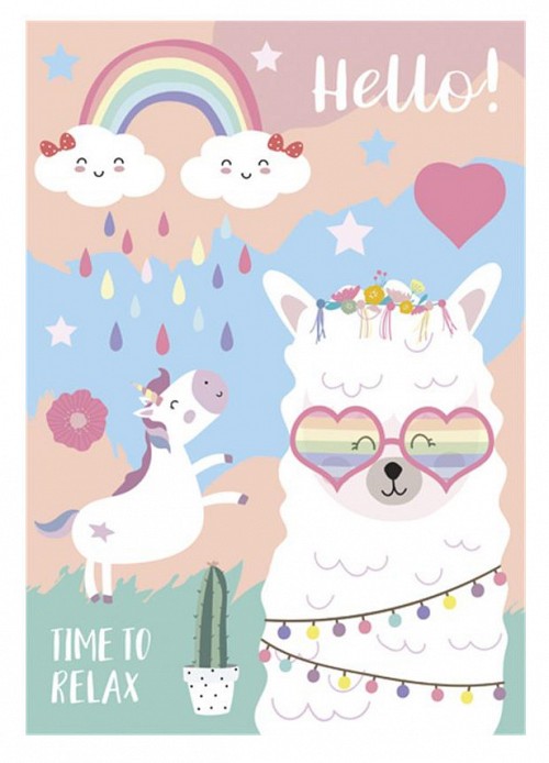 Llama Time to Relax A4 Elastic Folder