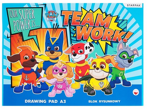 Paw Patrol A/3 Sketchbook, 20 sheets drawing book