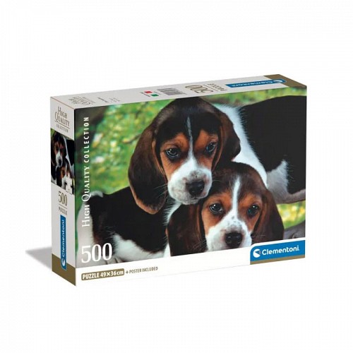 Animals Beagles Close Together Dog 500-piece puzzle Clementoni  CMC35536