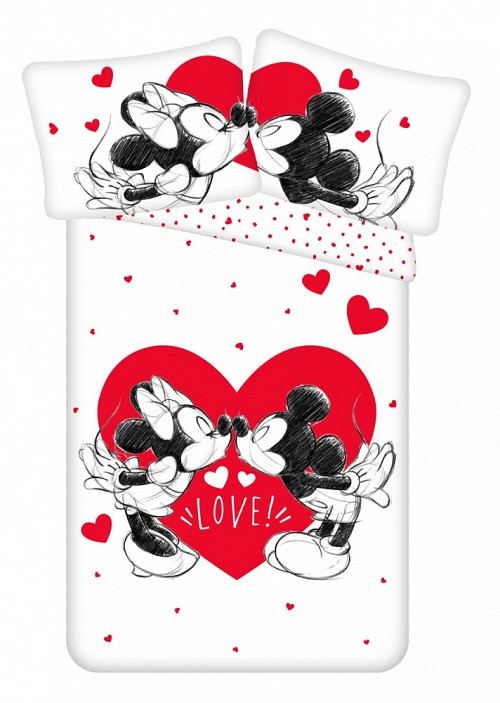 Disney Mickey  Minnie Love Bedding Set 140×200cm, 70×90 cm