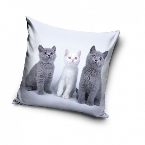 Cat Trio decorative pillow cover 40x40 cm Velvet