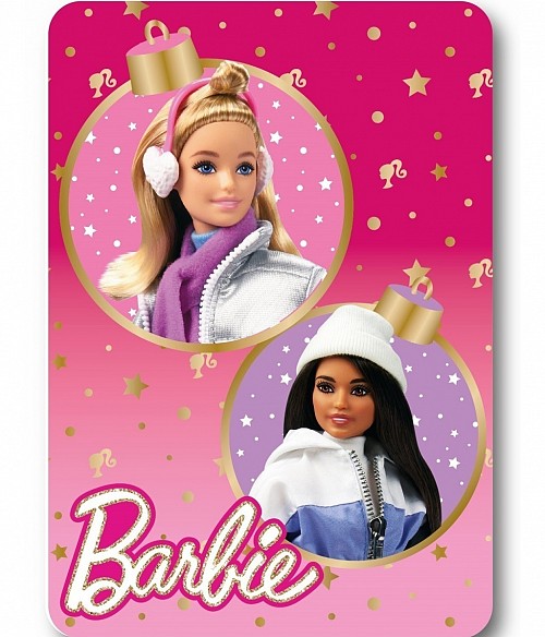 Barbie Winter Christmas Polar Blanket 100x140cm