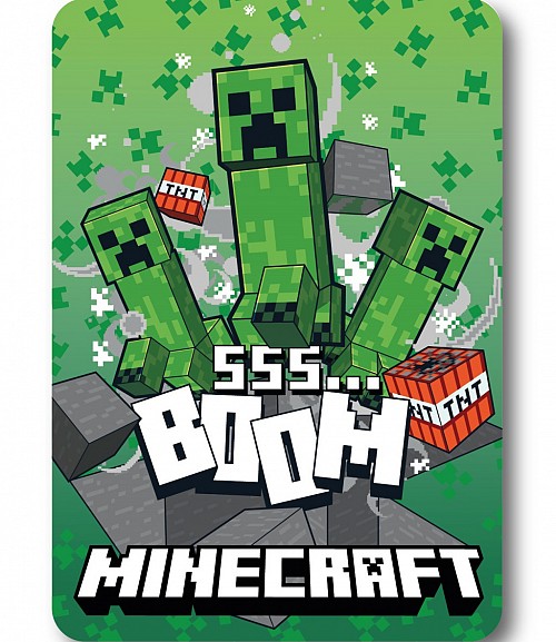 Minecraft SSS Boom fleece blanket 100x140cm