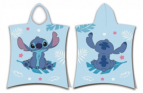 Disney Lilo and Stitch Blue beach towel poncho 50x115 cm