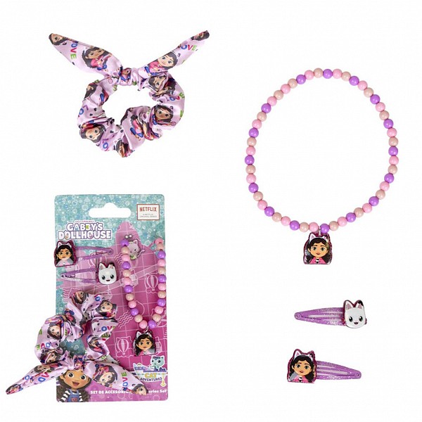 Gabbys Dollhouse necklace and hair accessory set
