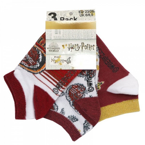 Harry Potter kids no-show socks 23-34