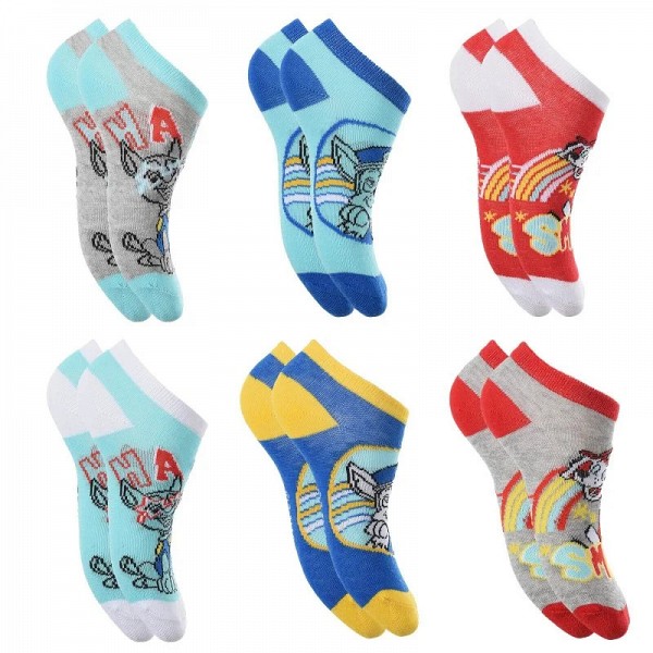 Paw Patrol childrens no-show socks 23-34