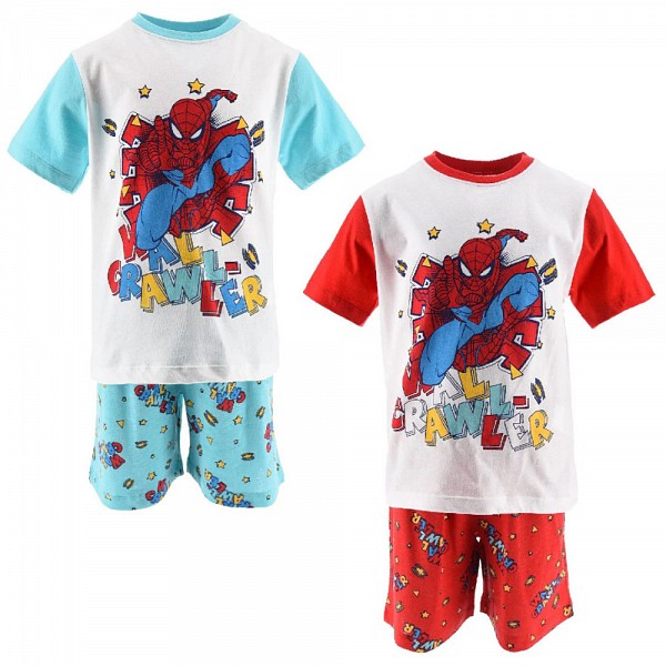 Spiderman childrens short pajamas 3-8 years
