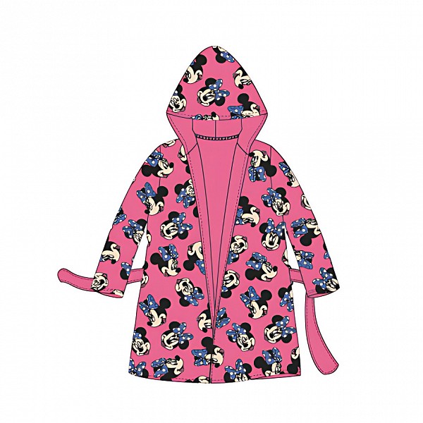 Disney Minnie Blue Bow Childrens bathrobe 3-8 years