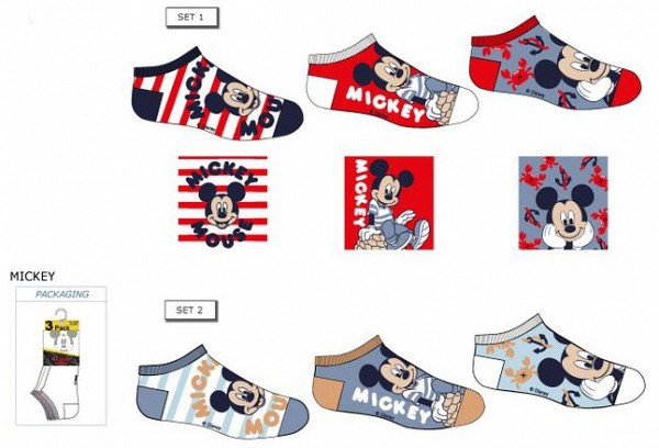 Disney Mickey  kids invisible socks size 23-34