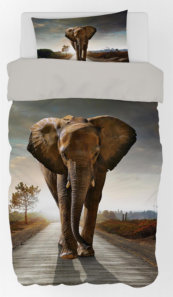 Elephant bed linen 140×200cm, 70×90 cm