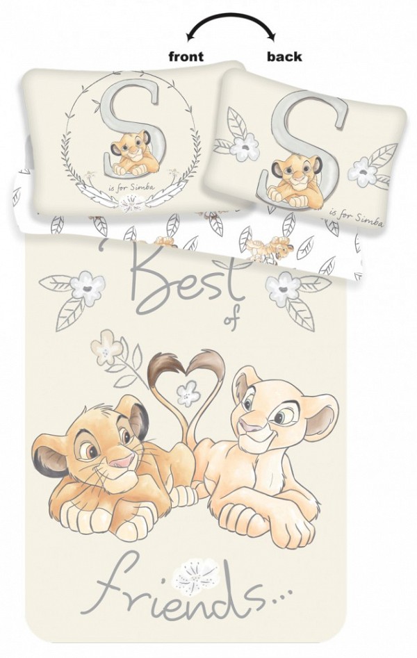 Disney The Lion King Best Friends childrens bedding set 100×135cm, 40×60 cm