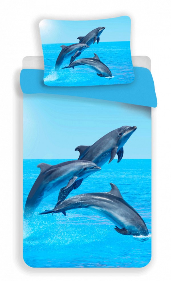 Dolphin Trio Bedding set 140×200cm, 70x90 cm microfibre