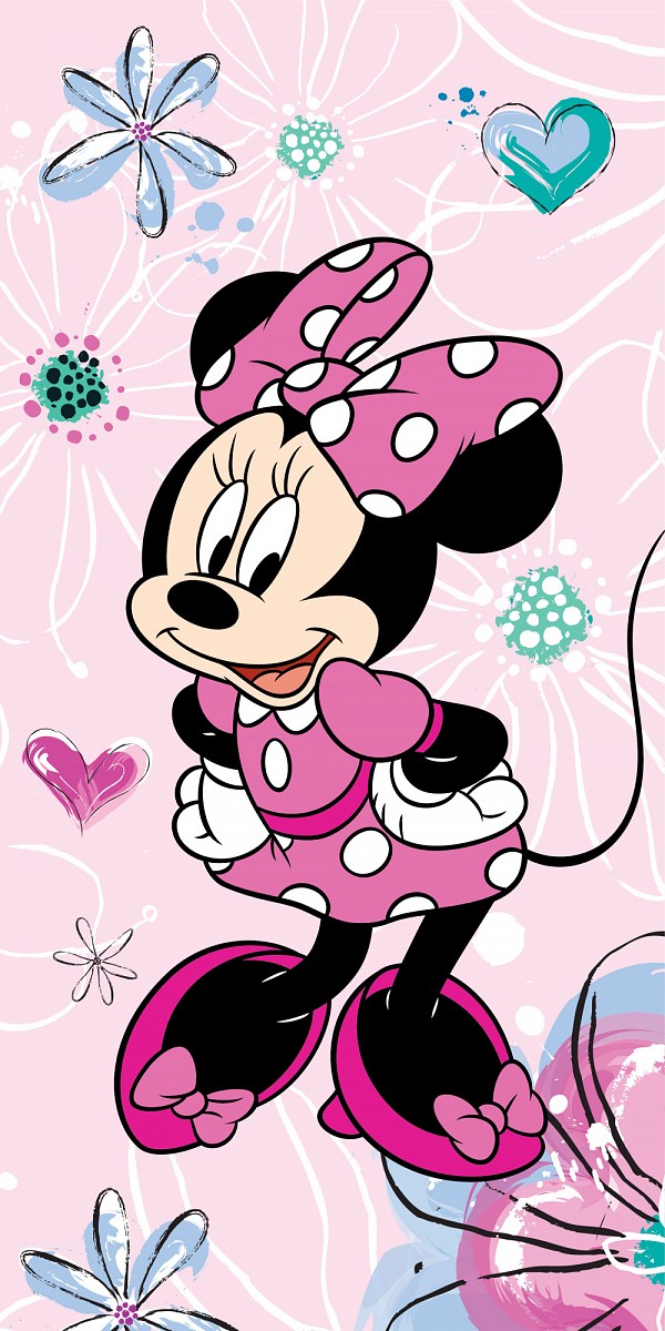 Disney Minnie  Pink Bow bath towel, beach towel 70x140cm