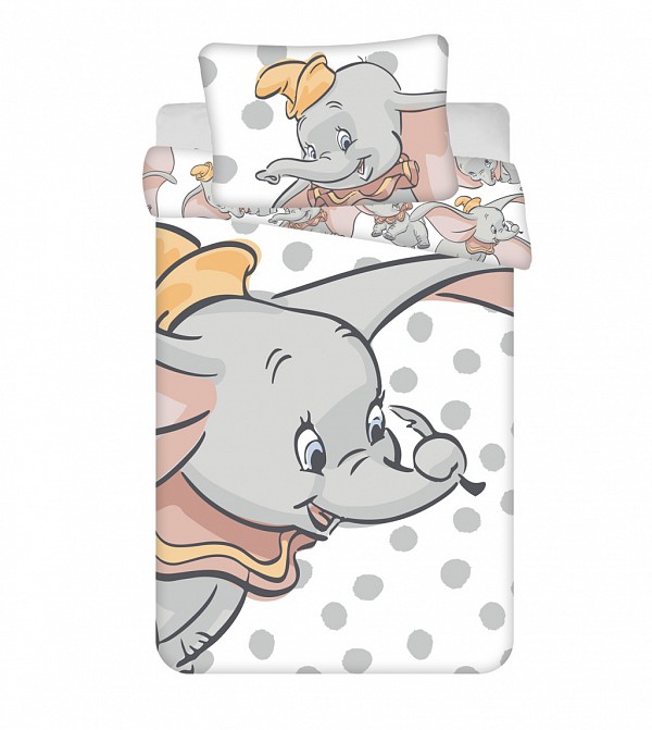 Disney Dumbo Dots childrens bedding set 100×135cm, 40×60 cm
