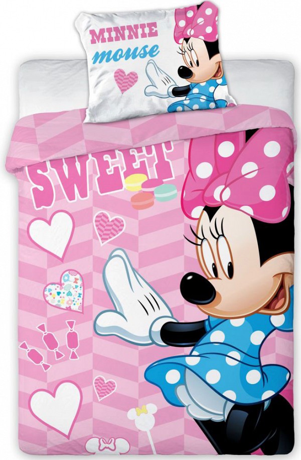 Disney Minnie  Sweet  childrens bedding set 100×135cm, 40×60 cm
