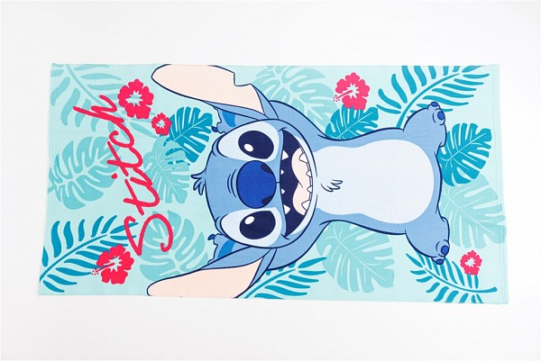 Disney Lilo and Stitch Happy bath towel, beach towel 70x140cm (Fast Dry)