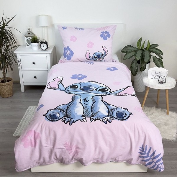 Disney Lilo and Stitch Pink bedding cover 140×200cm, 70×90 cm