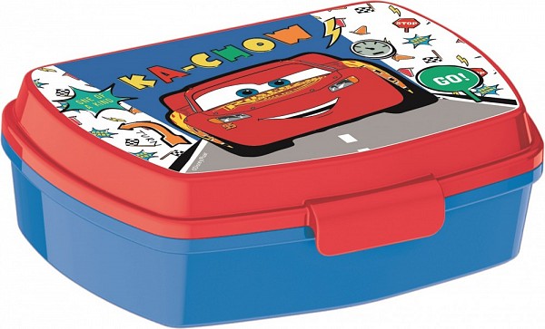 Disney Cars Lets Race funny Plastic Sandwich Box